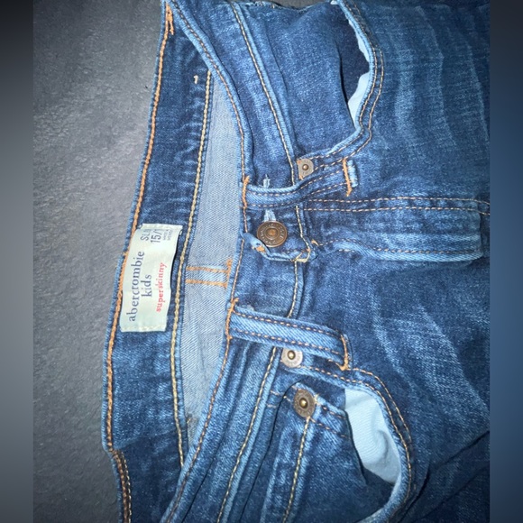 Abercrombie & Fitch Kids Medium Wash Super Skinny Jeans Size 15/16 Slim - Picture 5 of 9